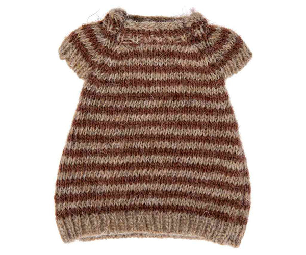 Maileg Mauskleidung Strickkleid mit Ringelstreifen für Mailegmaus Mama