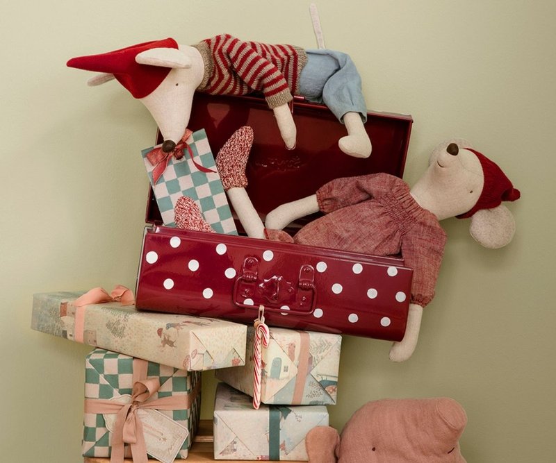 Fröhliche Maximäuse von Maileg Maus WEIHNACHTSMAUS Gr. maxi ca. 60 cm, Mädchen oder Junge, beide erhältlich bei www.luiseundfritz.de