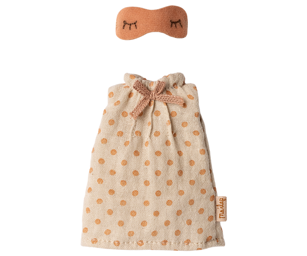 Maileg Mauskleidung NACHTHEMD Set für Mama-Maus | Nachtkleid mit Schlafbrille
