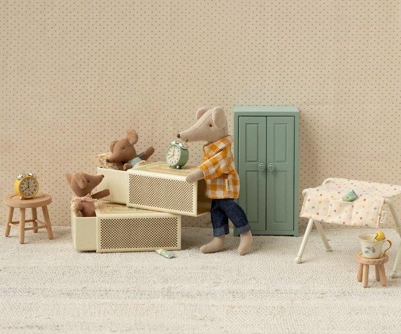 Maileg schläfrige BABYMAUS rose SLEEPY WAKEY Wendemaus in Box + Schlafsack
