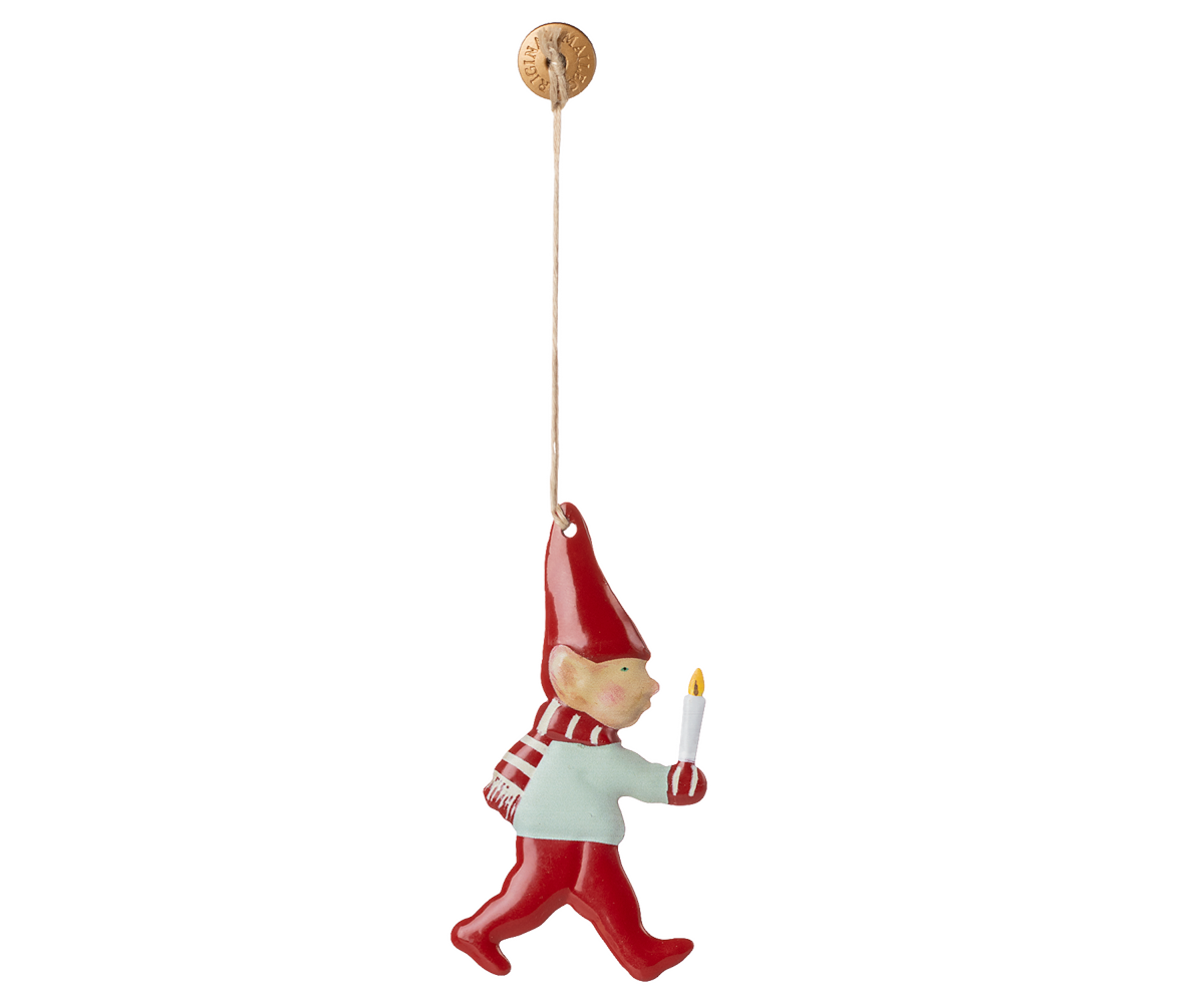 Maileg Wichtel-Anhänger mit Kerzenlicht PIXY Metall-Ornament ca. 9 cm ☆ Adventsdeko