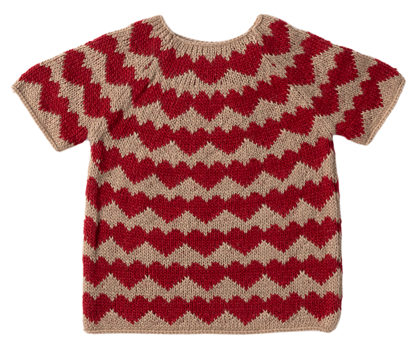 Maileg Pullover für Wichtel Gr. 6 ☆ HEARTS Strickpulli Puppenkleidung