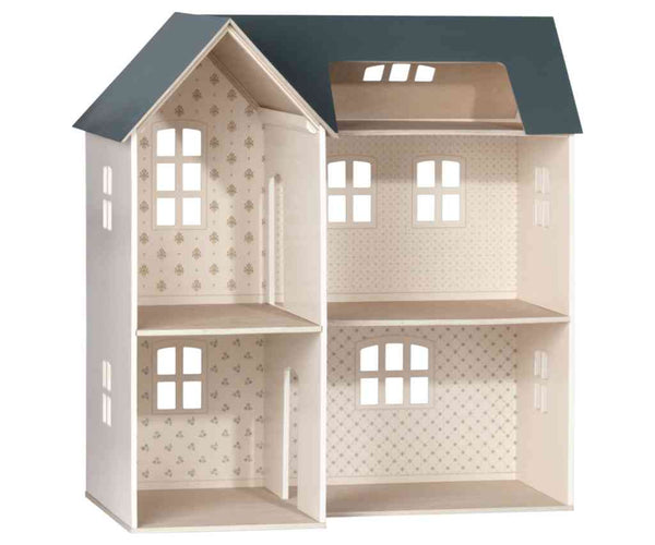 Maileg Puppenhaus 80x40x72 cm HOUSE OF MINIATURE mit Tapete erhältlich bei www.luiseundfritz.de
