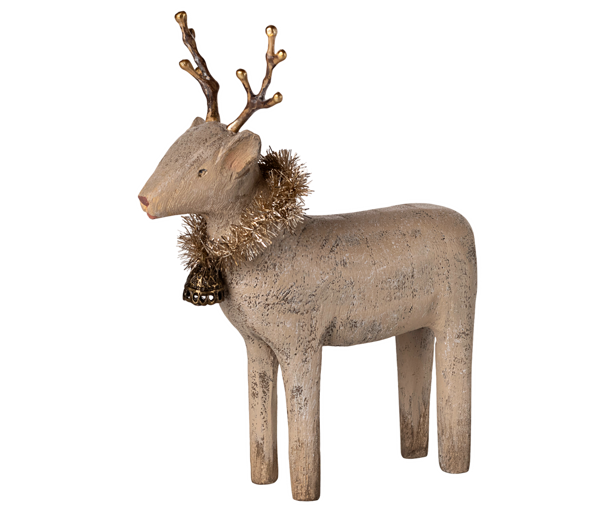 Maileg RENTIER aus Holz handbemalt ca. 16x13 cm Adventsdekoration erhältlich bei www.luiseundfritz.de