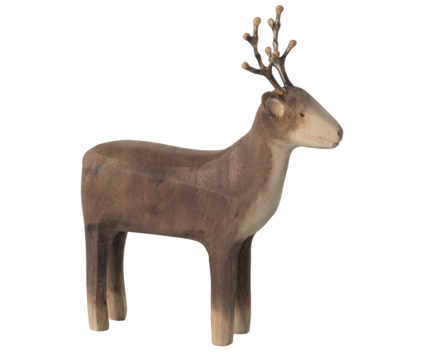 Maileg RENTIER aus Holz natur ca. 16x13 cm Adventsdekoration