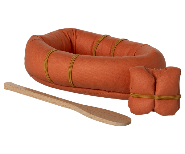 Maileg SCHLAUCHBOOT Set mit Schwimmweste und Paddel | Mailegzubehör für Maus