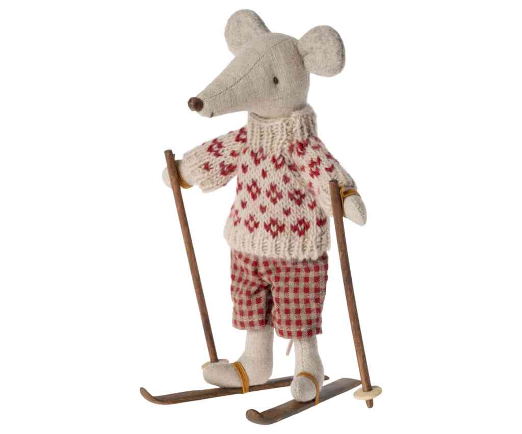 Maileg Ski und Skistöcke für Eltern- oder Großeltern-Mäuse