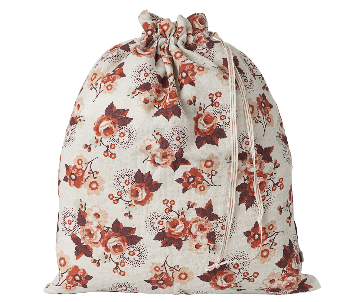 Maileg Leinenbeutel Blumenmuster Kordelzug ca. 37x30 cm Aufbewahrung Geschenkverpackung erhältlich bei www.luiseundfritz.de