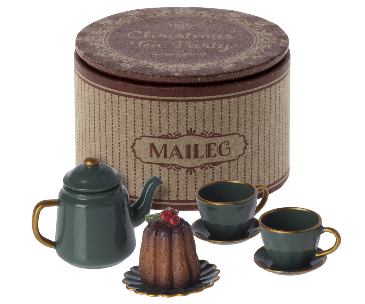 Maileg TEA PARTY Tassen + Kuchen + Teller + Kanne in Box