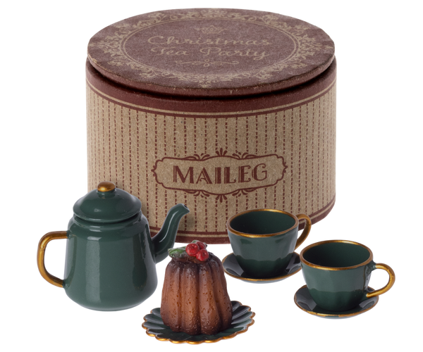 Maileg TEA PARTY Tassen + Kuchen + Teller + Kanne in Box