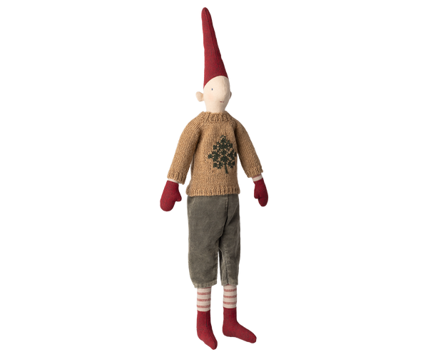 Maileg Wichtel Gr. 3 ca. 49 cm Wichteljunge im Pulli mit Tannenbaum-Motiv + Hose ☆ PIXY