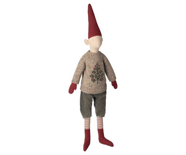Maileg Wichtel Gr. 5 ca. 90 cm Junge in Pulli mit Tannenbaum-Motiv + Hose ☆ PIXY