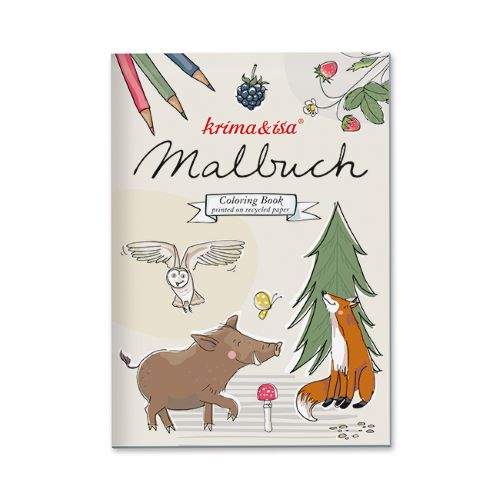 krima & isa - Malbuch Heft WALDTIERE Ausmalbuch 12 Seiten Malspaß Din A5 krima & isa® | www.luiseundfritz.de