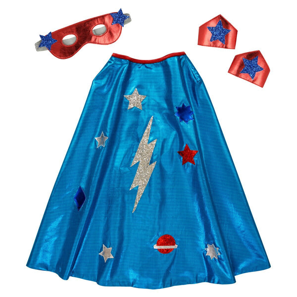 Meri Meri - Superhero Kinderkostüm SUPERHELD blau Verkleidungsset | ca. 3-6 Jahre | Meri Meri | www.luiseundfritz.de