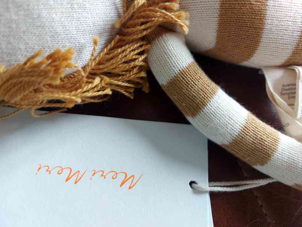 LÖWE ca. 38 cm Bio Baumwolle gestrickt Kuscheltier 2. Wahl (siehe Beschreibung und Foto)