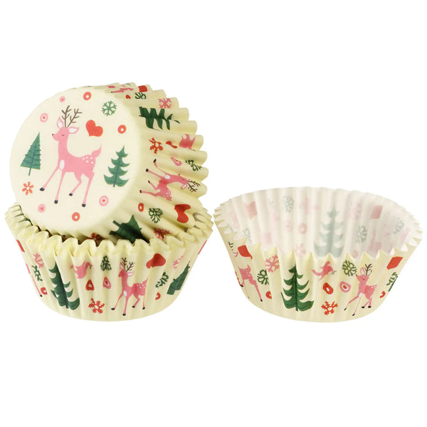 Muffinformen 50 Stück CUPCAKE CASES 50'S CHRISTMAS | Rex London