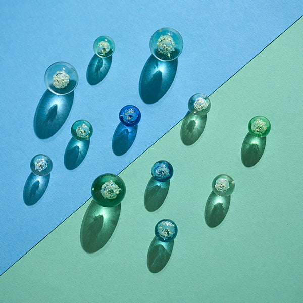 Magische MURMELN blau GLOW IN THE DARK 12er Set Leuchtmurmeln