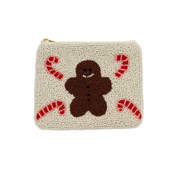 Perlentasche LEBKUCHEN + ZUCKERSTANGEN ca. 14x11 cm Geldbörse Statement-Utensilientasche erhältlich bei www.luiseundfritz.de