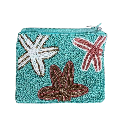 Perlentasche MUSCHEL ca. 13x10 cm Geldbörse Utensilientasche bei www.luiseundfritz.de