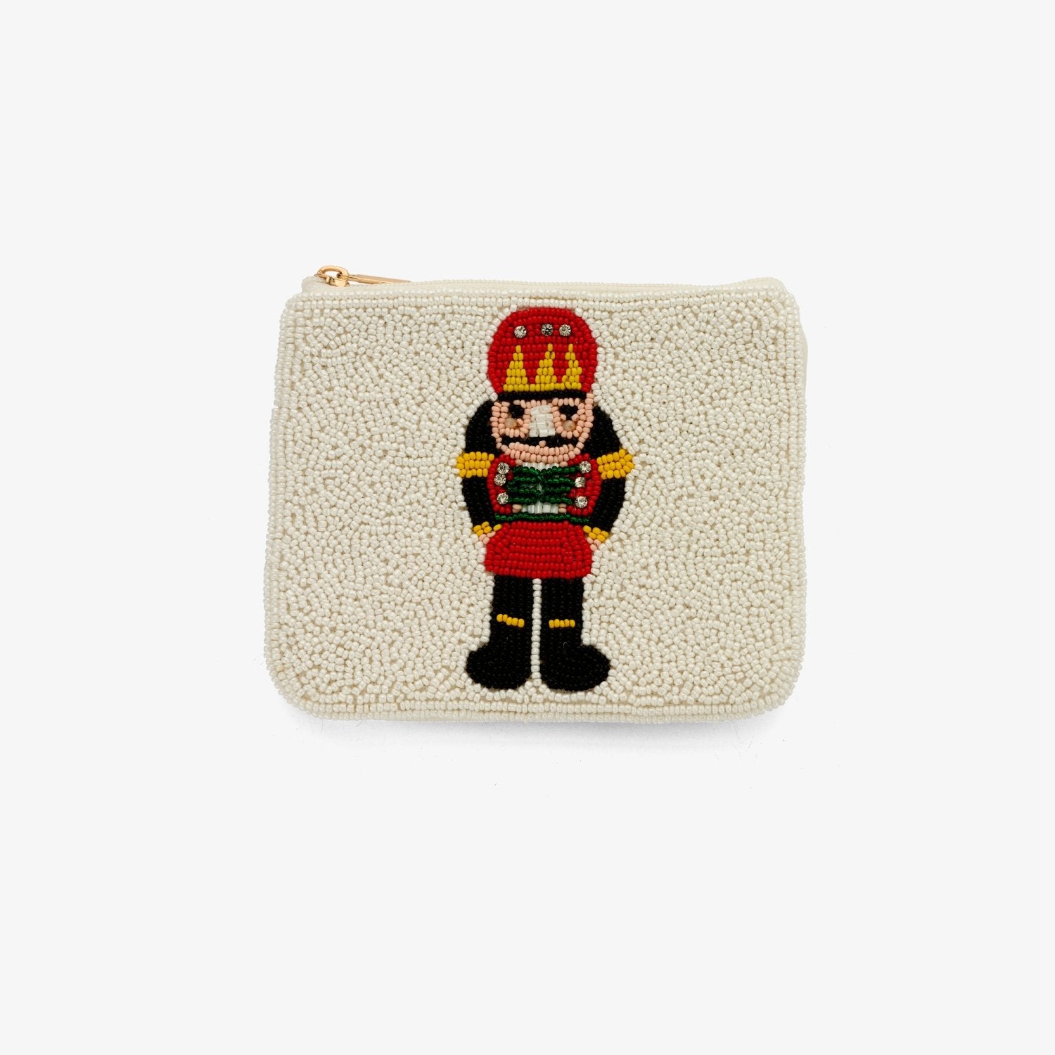 Perlentasche NUSSKNACKER ca. 14x11 cm Geldbörse Kosmetik-Utensilientasche
