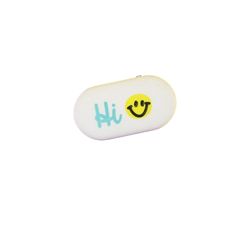 Radiergummi HI SMILE-Face gelb/mint perfekt für die Schule und Schulanfang