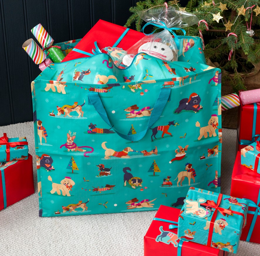 Riesentasche XXL Jumbo Bag FESTIVE FRIENDS ca. 58x28x48 cm Recyclingmaterial REX LONDON