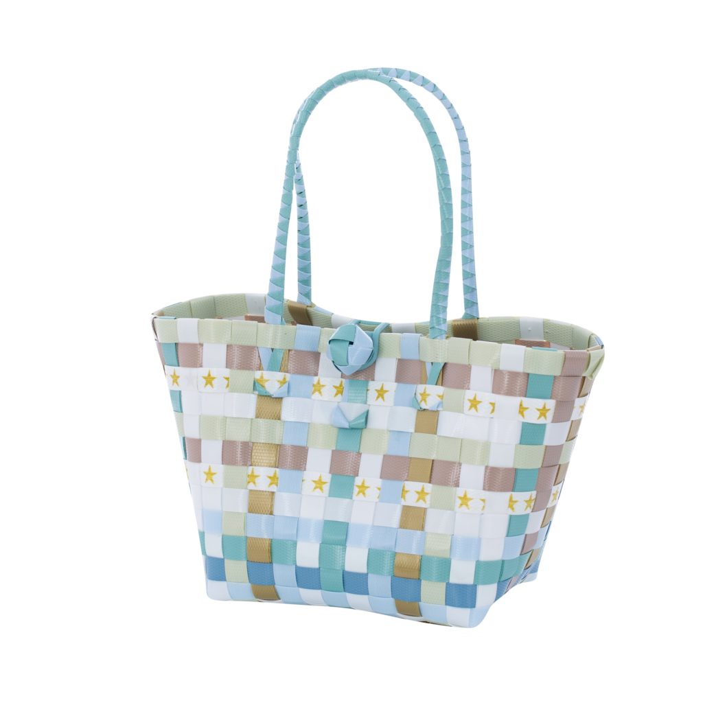 Kindertasche PÜPPCHEN BILLIE Einkaufstasche geflochten blau ca. 19x11x13 cm erhältlich bei www.luiseundfritz.de