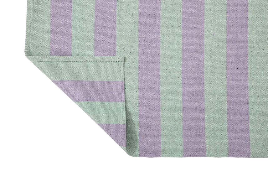 Teppich Streifen lila mint ca. 70x140 cm Läufer SIESTA Recycling-Baumwolle AKTION erhältlich bei www.luiseundfritz.de
