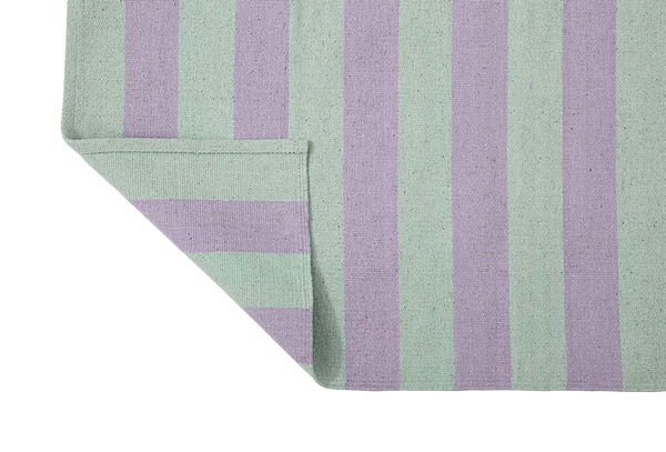 Teppich Streifen lila mint ca. 70x140 cm Läufer SIESTA Recycling-Baumwolle AKTION erhältlich bei www.luiseundfritz.de
