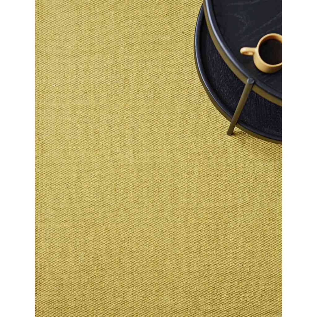 Teppich SOLID turmeric gelb 60x90 cm Matte Recycling-Baumwolle LIV INTERIOR