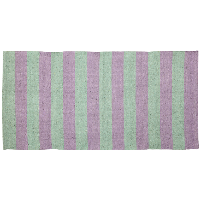 Teppich Streifen lila mint ca. 70x140 cm Läufer SIESTA Recycling-Baumwolle AKTION erhältlich bei www.luiseundfritz.de