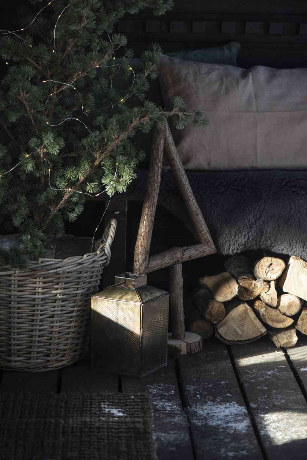 ZEDER Baum groß 125x60 cm Weihnachtsbaum ☆ Kunstpflanze im Jutesack ☆ IB LAURSEN