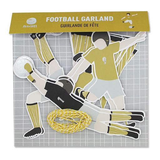 Girlande FUSSBALL Figurengröße ca. 19 cm Silberfolien-Details | AVA & YVES AVA & YVES - PAPETERIE | www.luiseundfritz.de