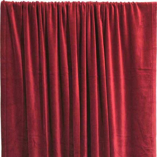 Samtvorhang rot VELVET 140x325 cm | Vorhang Stoff 100% Baumwolle | Liv Interior