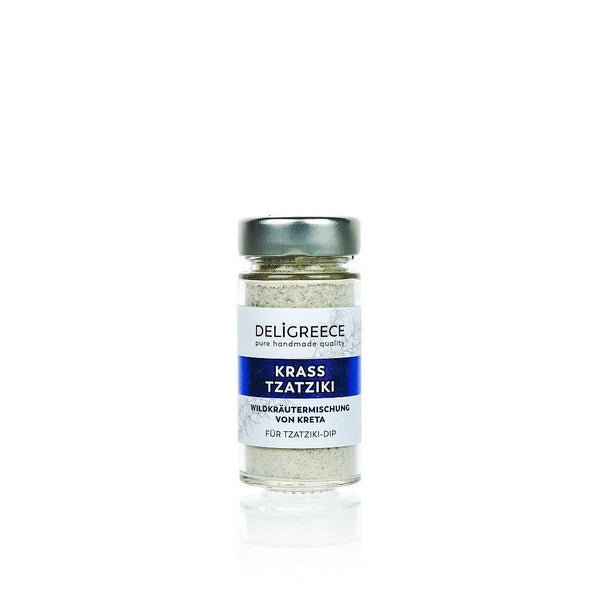 Tzatziki Wildkräutermischung für griechischen Tzatziki-Dip DELIGREECE dieses Produkt findest du hier im Shop bei Luise und Fritz - Abb: Tzatziki_Wuerzmischung_deligreece_1_bei_luiseundfritz.de