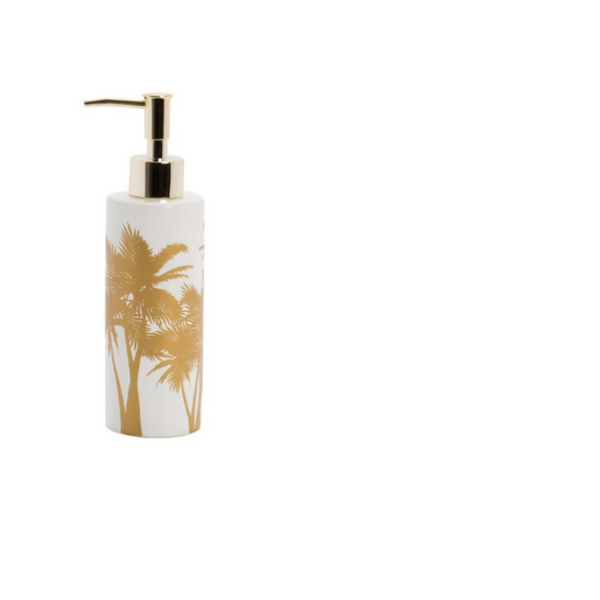Au Maison - Seifenspender GOLD PALM 16,90 € Keramik Palmenmotiv 21x6 cm AU MAISON | www.luiseundfritz.de