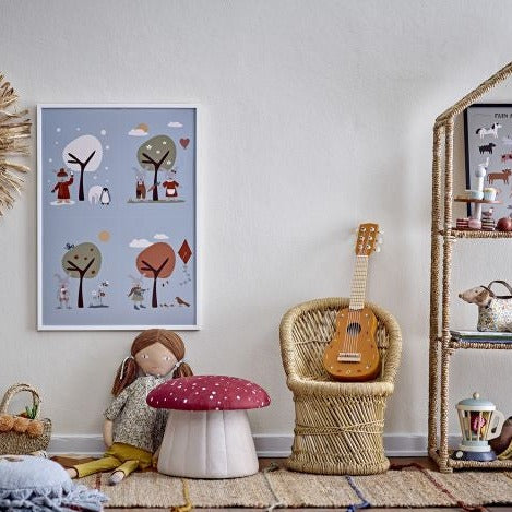 stimmung im Kinderzimmer mit bloomingville kindersessel aus rattan für bohokids bei luiseundfritz.de