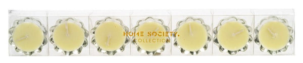 HOME SOCIETY - Kerzen gelb* 7er Set FLOWER CANDLES Votive | zartgelbe Blumenkerzen | HOME SOCIETY | www.luiseundfritz.de