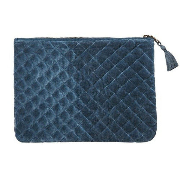 Affari Clutch TOULOUSE blau Velvet Tasche 28x21 cm | Tablethülle. -  | www.luiseundfritz.de