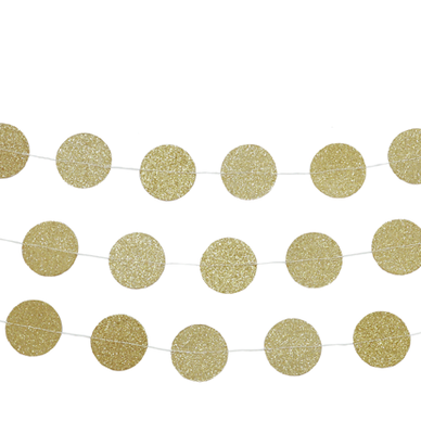 Delight Department - Girlande 3 Meter | gold Glitzer CIRCLE GARLAND GLITTER | Delight Department  kaufen bei luiseundfritz.de