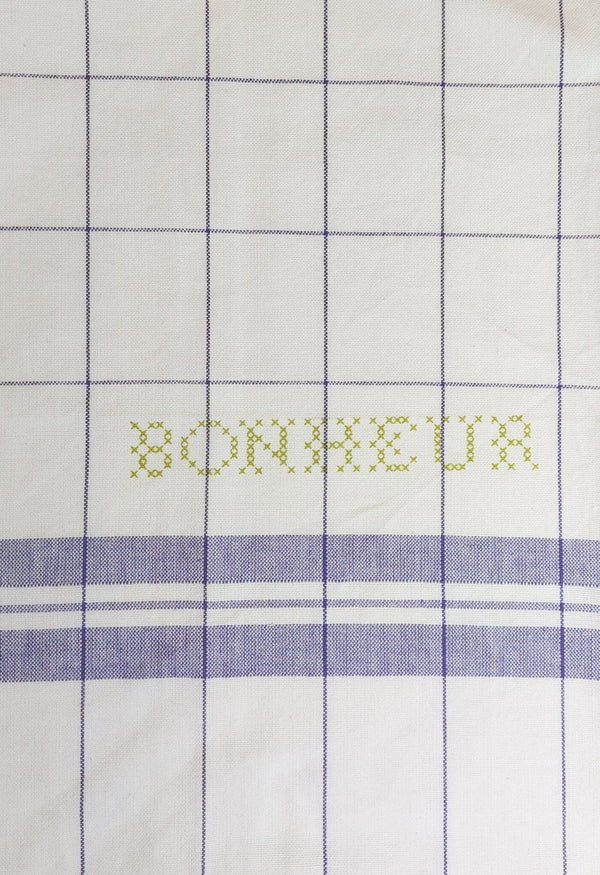 Geschirrtuch BONHEUR weiß flieder | 50x70 cm | 100% Baumwolle | Krasilnikoff - HAUSHALT | www.luiseundfritz.de