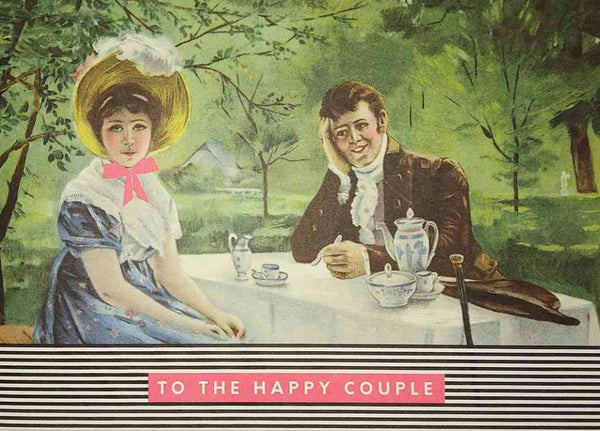 Glückwunschkarte TO THE HAPPY COUPLE Klappkarte mit Umschlag + Streu-Dekoration | Loco Lama