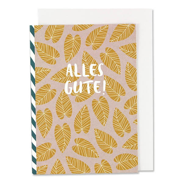 Klappkarte ALLES GUTE! Grußkarte mit Umschlag Recyclingpapier AVA YVES dieses Produkt findest du hier im Shop bei Luise und Fritz - Abb: grusskarte-klappkarte-luiseundfritz.de-ava-2251