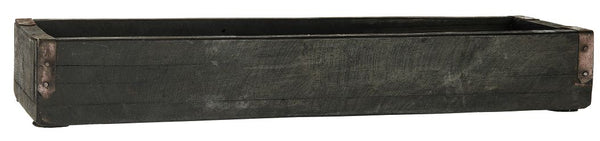 Ib Laursen Holzkiste Kasten lang schwarz mit Metallbeschlag 43 cm | Kollektion UNIKA - WOHNACCESSOIRES | www.luiseundfritz.de