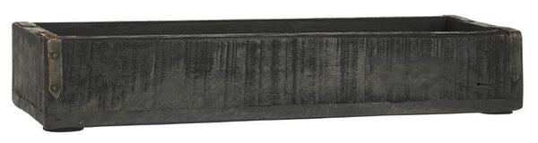 Ib Laursen Holzkiste Kasten schwarz mit Metallbeschlag 35 cm | Kollektion UNIKA - WOHNACCESSOIRES | www.luiseundfritz.de