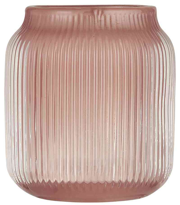 Ib Laursen - Ib Laursen Windlicht zartrosa | 8x6,5 cm Teelichthalter aus schwerem Glas  kaufen bei luiseundfritz.de