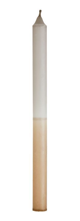 Madam Stoltz Kerze grau taupe TWO TONE CANDLE | 29,5 cm | zweifarbige Leuchterkerze - KERZEN, DUFTKERZEN | www.luiseundfritz.de