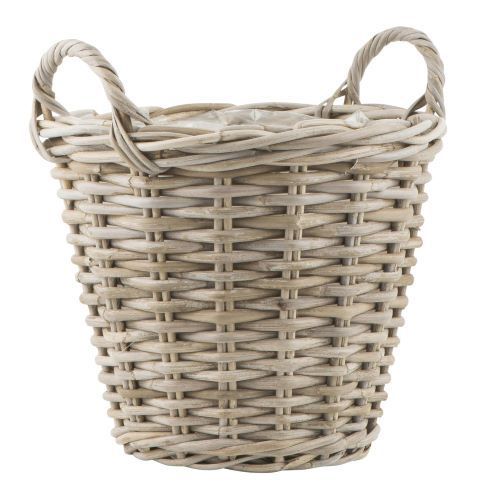 Ib Laursen Korb RATTAN Blumenkorb Übertopf Pflanztopf | 29x30x33 | natur -  | www.luiseundfritz.de