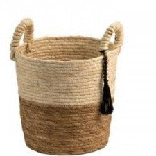 HOME SOCIETY - Korb Übertopf TERAMO BASKET Mais Aufbewahrung Boho klein 24x25 cm HOME SOCIETY | www.luiseundfritz.de