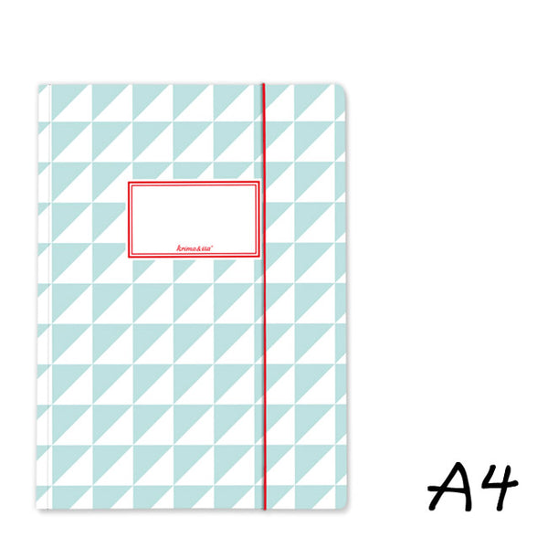 Sammelmappe DREIECKE türkis Mappe/Sammelordner | Größe DIN A4 krima & isa®